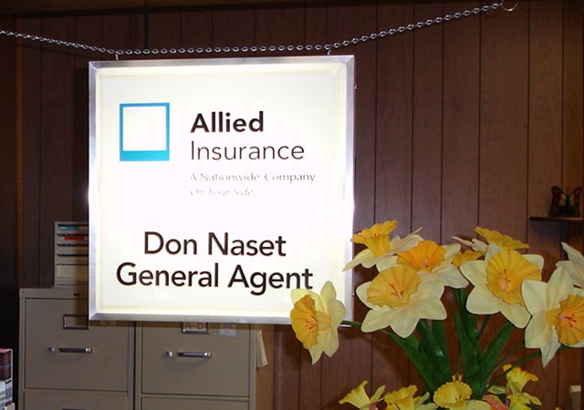 Valley Junction Insurance Services - Don Naset sign