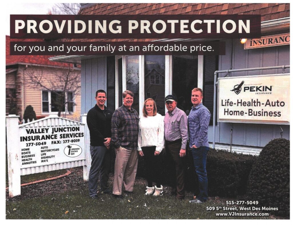 Valley Junction Insurance Services employees on poster