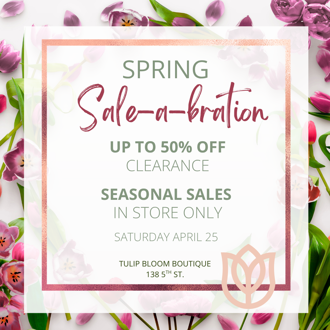 Saleabration tulip bloom sale-a-bration ad